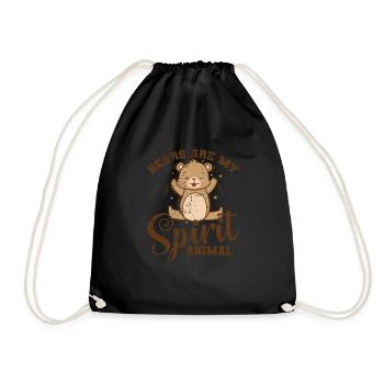 Les ours sont mon animal spirituel Wildnis - Sac de sport léger - noir - Devant