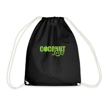Coconut Lover Frucht süß exotisch - Turnbeutel - Schwarz - Vorne