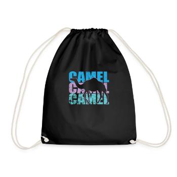 Camel Desert Dromedary Hump Caravan - Drawstring Bag - black - Front
