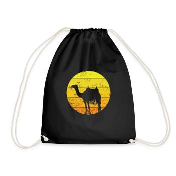 Camel Desert Dromedary Hump Animal - Drawstring Bag - black - Front