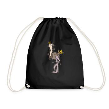 L’autruche oiseau est une ratite confuse - Sac de sport léger - noir - Devant
