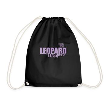 Leopard Whisperer Big Cat Predator - Drawstring Bag - black - Front