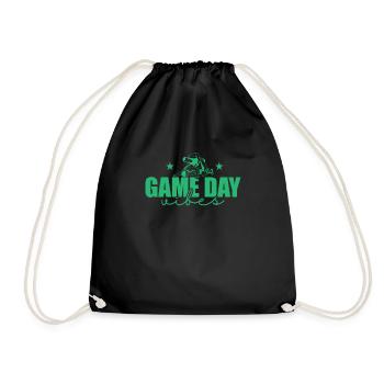 Game Day Vibes Show Story Ring - Drawstring Bag - black - Front