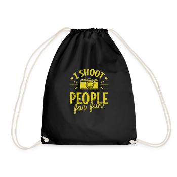 Je photographie des gens pour des photos de photographe amusantes - Sac de sport léger - noir - Devant