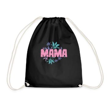 Thank you mom mom mother's day - Drawstring Bag - black - Front
