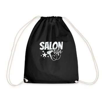 Salon Life Friseur Beruf Haare - Turnbeutel - Schwarz - Vorne