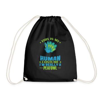 Ceci est mon costume humain Je suis un paon - Sac de sport léger - noir - Devant