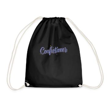 Confectioner Baking Cake - Drawstring Bag - black - Front