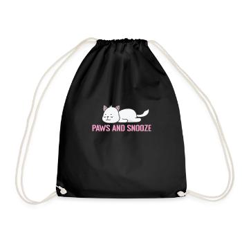 Paws and snooze pajamas pajamas - Drawstring Bag - black - Front