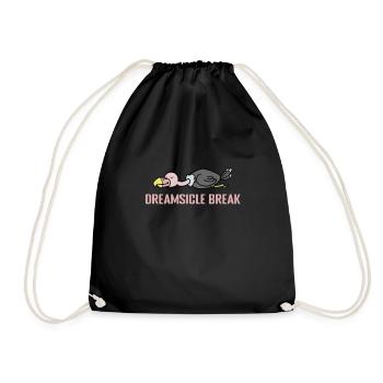 Dreamsicle Break Nightgown Pajamas Pajamas - Drawstring Bag - black - Front