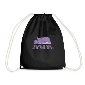 Dreams as Wild as the Wilderness Pyjama - Drawstring Bag - black - Front