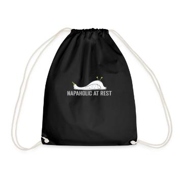 Napaholic at Rest Pajamas Pajamas - Drawstring Bag - black - Front