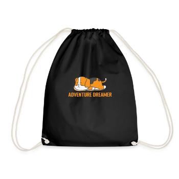 Adventure Dreamer Pajamas Pajamas - Drawstring Bag - black - Front