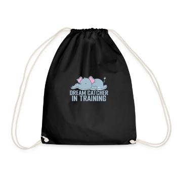 Dream Catcher in Training Schlafanzug Pyjama - Turnbeutel - Schwarz - Vorne