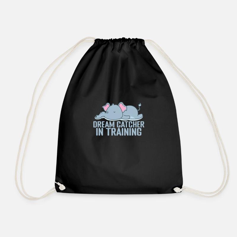 Dream Catcher in Training Schlafanzug Pyjama - Turnbeutel - Schwarz