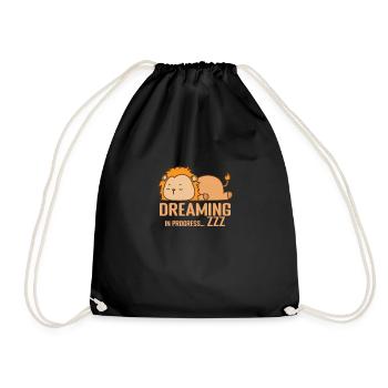 Dreaming in Progress... Zzz pajamas pajamas - Drawstring Bag - black - Front