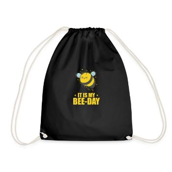 It is my Bee-Day Bees Animals Nature - Drawstring Bag - black - Front