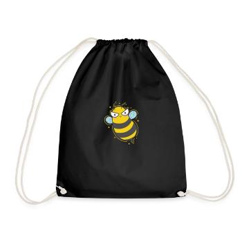 bee, insect, animals, nature, beekeeper - Drawstring Bag - black - Front