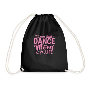 Living that Dance Mom Life Pole Dance Pole - Drawstring Bag - black - Front