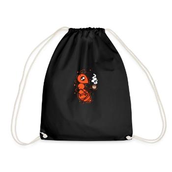 Fourmi buvant du café insectes industrieux - Sac de sport léger - noir - Devant