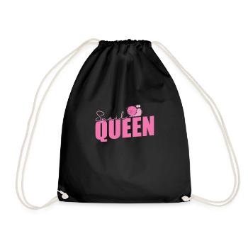 Snail Queen Snail Shell Animal - Drawstring Bag - black - Front