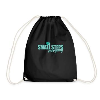 Small Steps everyday Snail Animal - Drawstring Bag - black - Front