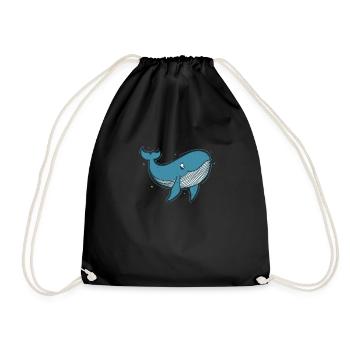 Le rorqual bleu vit dans l’océan aquatique - Sac de sport léger - noir - Devant