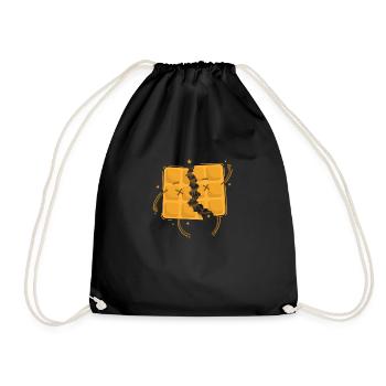 Pâte à gaufres farcie Pâtisserie Baker Snack - Sac de sport léger - noir - Devant