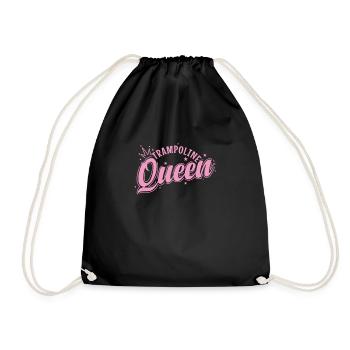 Trampolines Queen Jumping Sports Leisure - Drawstring Bag - black - Front