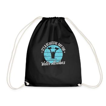 C’est une belle journée pour l’aquagym - Sac de sport léger - noir - Devant