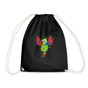 Parrot Lands Bird Talking Animal - Drawstring Bag - black - Front