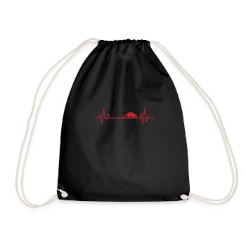 Ligne de battement de coeur, mammifère du désert tatou - Sac de sport léger - noir - Devant