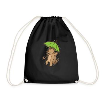 Tatou avec parapluie désert de mammifères - Sac de sport léger - noir - Devant