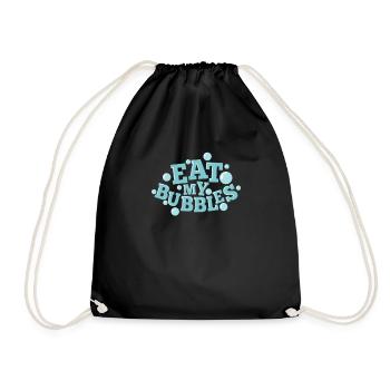 Eat my Bubbles Schwimmen Sport - Turnbeutel - Schwarz - Vorne