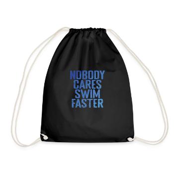 Nobody cares swim Faster Sport Training - Turnbeutel - Schwarz - Vorne