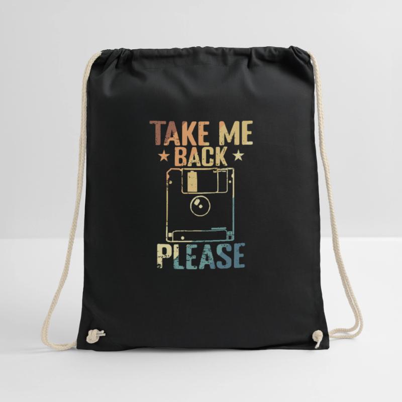 Take me back Please Floppy Disk Module de stockage rétro Sac de sport léger