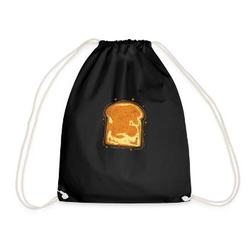 Pain grillé Pâte Produits de boulangerie - Sac de sport léger - noir - Devant