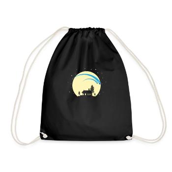 Shooting stars in the night sky - Drawstring Bag - black - Front