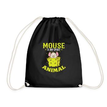 Mouse is my spirit Animal Haustier - Turnbeutel - Schwarz - Vorne