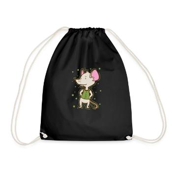 Mouse, Nature, Cheese, Pet, Mammal - Drawstring Bag - black - Front