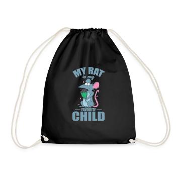 My Rat is my Favorite Child Rodent - Drawstring Bag - black - Front