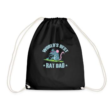 World's best Rat Dad Rodent - Drawstring Bag - black - Front