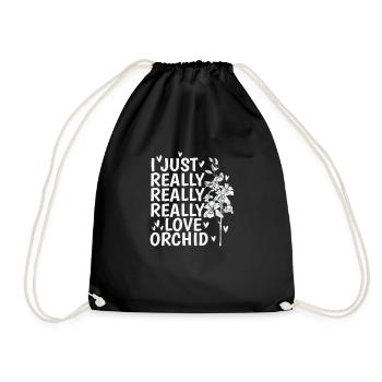 J’aime vraiment vraiment la plante d’orchidée - Sac de sport léger - noir - Devant