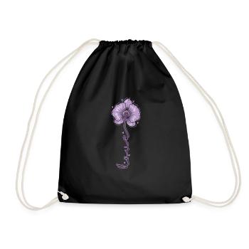Fleur d’orchidée d’amour - Sac de sport léger - noir - Devant