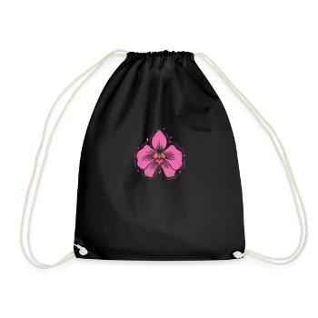 Orchidée botanique fleur plante - Sac de sport léger - noir - Devant