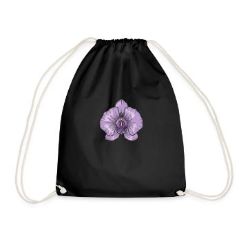 Plante de fleur d’orchidée - Sac de sport léger - noir - Devant