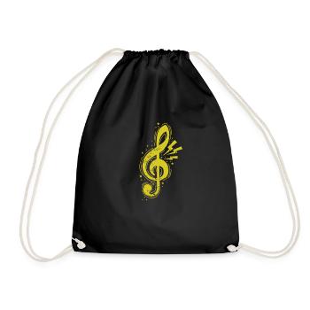 Clef Clé de sol Musique - Sac de sport léger - noir - Devant
