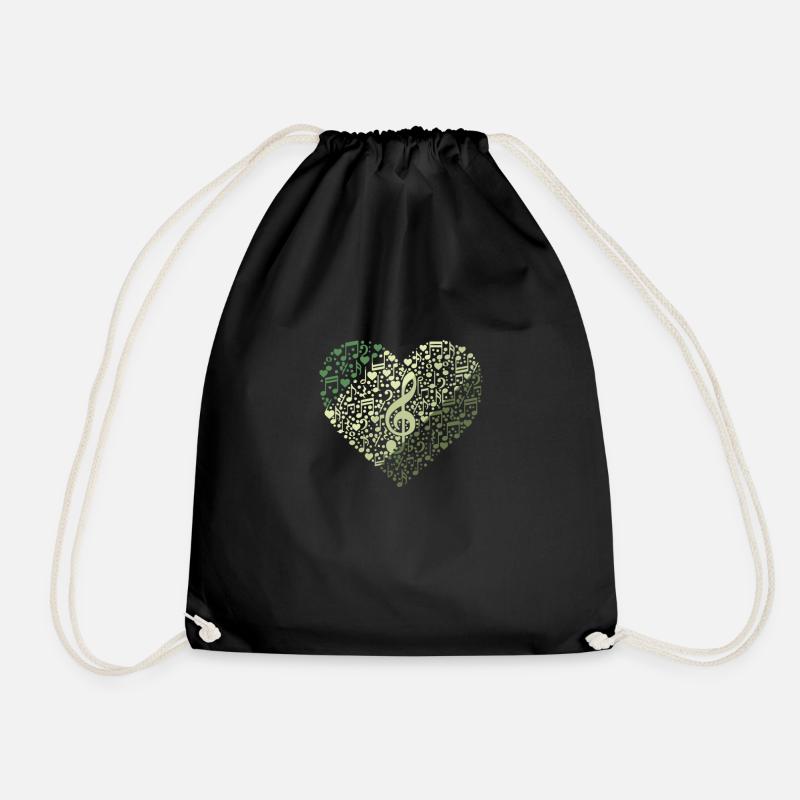 Nuage de mots avec notes de musique et clé - Sac de sport léger - noir