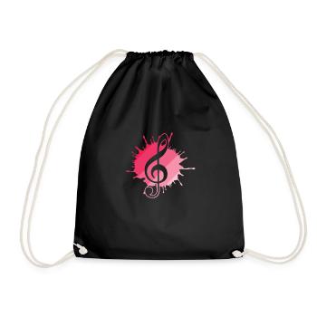 Clé de sol Clé de sol Clé de musique - Sac de sport léger - noir - Devant