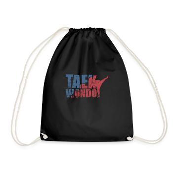 Taekwondo Martial Arts Training Fit - Drawstring Bag - black - Front